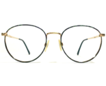 Vintage Tura Eyeglasses Frames MOD 856 TEA Blue Gold Round Full Rim 54-1... - $37.18