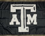 Texas A&amp;M Aggies Logo Flag 3x5 ft Black Sports Banner Man-Cave Garage - £12.53 GBP