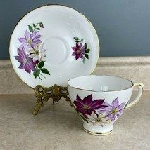 Delphine Budding Blooms  Fine Bone China Tea Cup And Saucer Set - $13.75