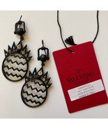 Designer earrings by Valentino Garavani, drop spike pineapple statement ... - $338.10