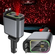 4 in 1 Retractable Car Charger Starlight in Car Roof, Fast Car Phone Charger - $24.99