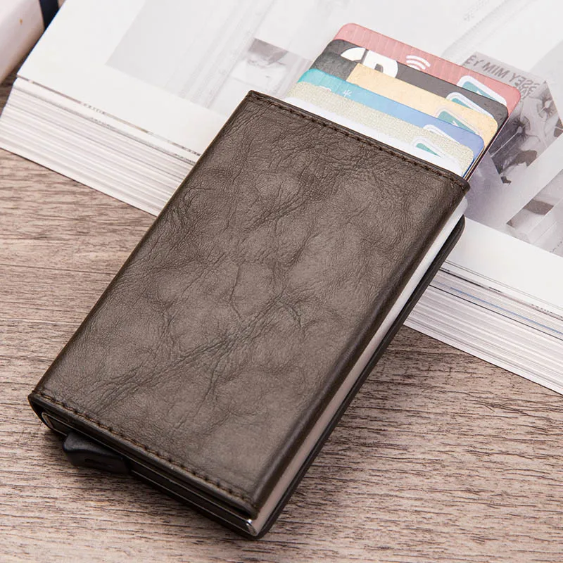 Magnet  Bloc Card Holder Women Men Wallets Thin Slim Wallets Leather Coin Purse  - £51.73 GBP