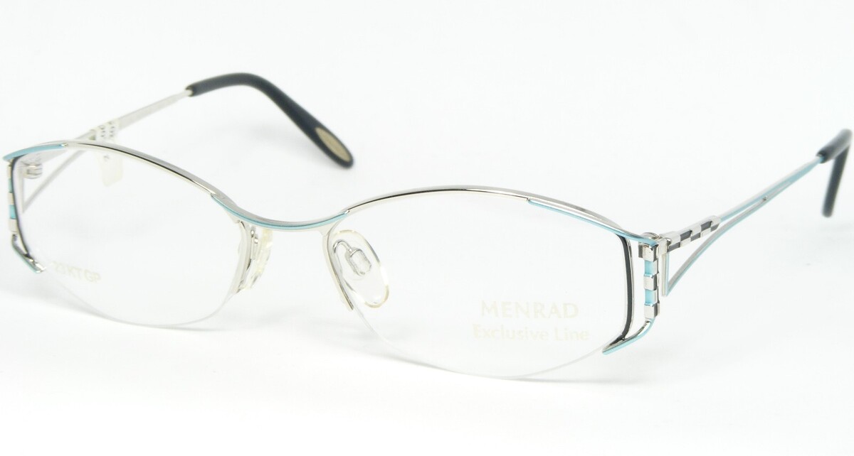 MENRAD 13501 1026 Plata/Negro / Aqua Azul Gafas Marco 50-16-130mm - $115.83