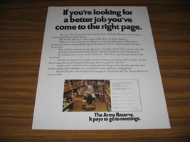 1973 Print Ad Army Reserve Recruiting Opportunities Looking for a Better Job - $9.25