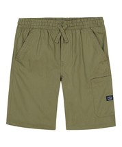 Lucky Brand Cargo Chino Shorts Kids Boys 5 Army Green Pull On Cotton NEW - $24.62