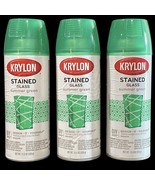 KRYLON Stained Glass Spray Paint Summer Green 11.5 oz Can Lot Of 3 New - $1,800.95 MXN