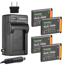 Kastar Battery 4x and Charger for Kodak KLIC-7006, Kodak EasyShare M22, M23, M20 - £30.04 GBP