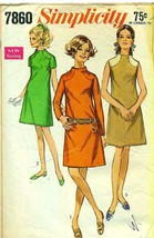 SIMPLICITY PATTERN 7860 SIZE 10 MISSES&#39; DRESS IN 3 VARIATIONS - £2.35 GBP