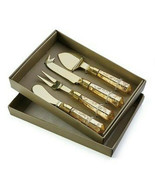 Toulouse KP201 Cheese Serveware Spreader Appetizer Fork 4 Pc Set Gold - $31.68