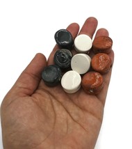9Pcs Large Ceramic Coin Beads for Jewelry Making, Assorted Handmade Components - £27.00 GBP