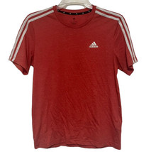 Adidas Coral Shirt Men&#39;s Small Graphic Logo Crew Neck Short Sleeve Stretch - £11.92 GBP