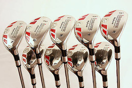 Hybrid 3-PW + Free Sw Complete Set Jumbo Golf Griff Steel Mens +3&quot; Over Stiff - £270.11 GBP