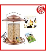 Weatherproof Metal Bird Feeder for Cardinals - 2.2lbs Seed Capacity &amp; Ea... - $36.62