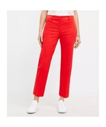 NWT Womens Size 0 0x26 Ann Taylor LOFT Red Riviera Slim Ankle Pant NEW - £22.10 GBP