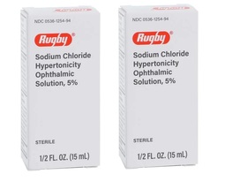 Lot of 2 Rugby Sodium Chloride Ophthalmic Solution Eye Drops 5% 15mL - £21.38 GBP