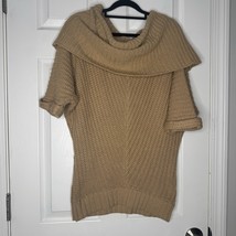Moth by Anthropologie Oversized Tan Cowl Dolman Sleeve Chunky Sweater Sz... - $24.99