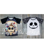 NEW Boutique Jack Skellington Nightmare Before Christmas Boys Short Slee... - €11,28 EUR