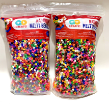 2 Packages Rainbow Melty Beads 20,000 Children Crafts Fusion MultiColor 5MM - $13.95