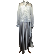 Silver Skirt Cami and Blouse Set New with Tags Size 8 - £58.66 GBP