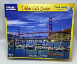 White Mountain Jigsaw Puzzle 1000 Piece Golden Gate Bridge - £15.06 GBP