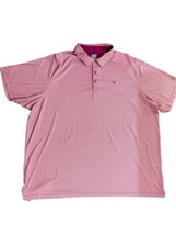 Callaway Opti-Dri Polo Shirt Plaid Pink Short Sleeve Men’s Size 3XL - £22.34 GBP