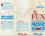 Matson Lines SS Lurline &amp; Matsonia Fun on Matson&#39;s Pacific Resorts Broch... - £19.84 GBP