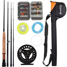 Sougayilang Saltwater Freshwater Fly Fishing Rod with Reel Combo Kit - £121.59 GBP