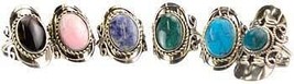 Stone adjustable ring (various) - $38.49
