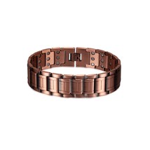 Wristband Magnetic Pure Copper Bracelet Male 21mm Wide Chain Copper Magnetic Bra - £29.04 GBP