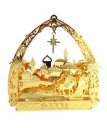 2000 Annual Bethlehem Danbury Mint Christmas Ornament Gold Plated - £71.69 GBP