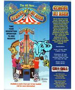 Vintage 1990s Circus Hi Rise Arcade Redemption Game Flyer Skee-Ball PA - $15.38