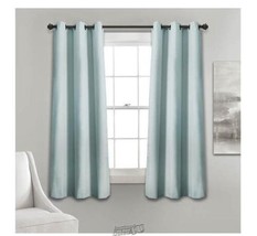 Lush Décor Absolute Blackout Insulated Window Panels 38Wx63L Light Blue Teal - £37.35 GBP