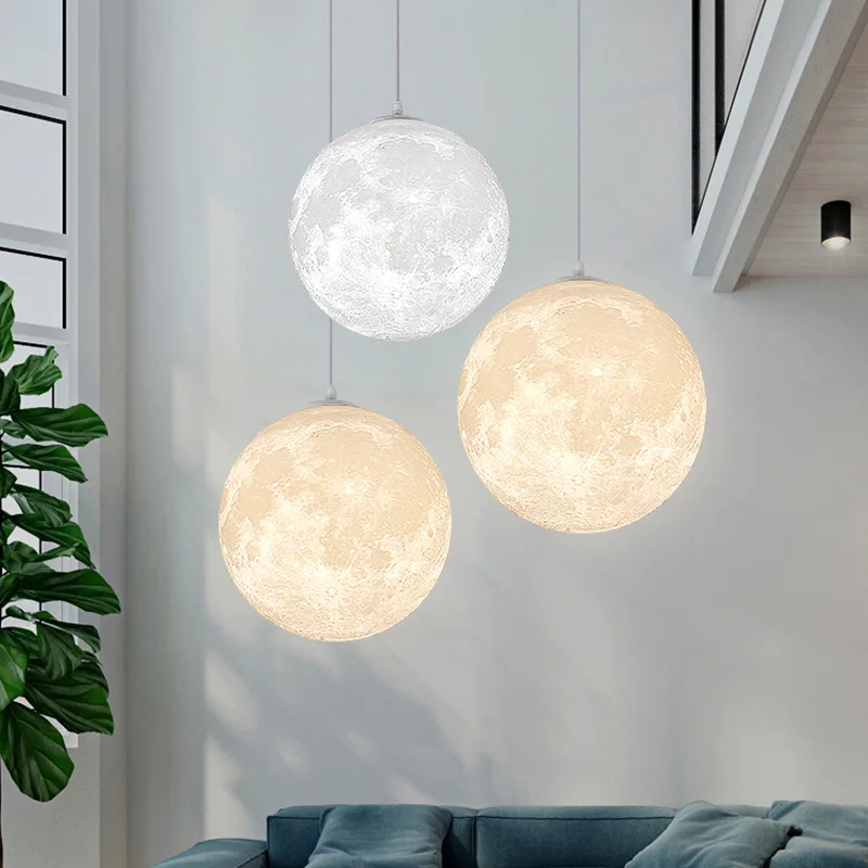  Led Pendant Lights Moon Creative  Hanging Lighting Fixtures Restaurant Bar Kitc - £193.12 GBP