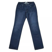 Ann Taylor Loft Straight Leg Jeans Womens Size 4 Low Rise Dark Wash Blue - £12.62 GBP
