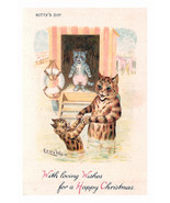 rp00720 - Louis Wain Cats - Kitty&#39;s Dip - print 6x4 - $52.81 MXN