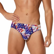 Mondxflaur Retro USA Flag Swim Briefs Sexy Swimming Trunks Quick Dry Athletic - £15.95 GBP