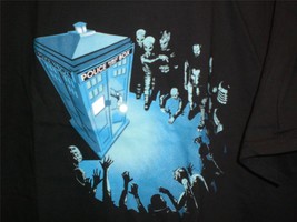 TeeFury Doctor Who LARGE &quot;Bad Landing&quot; Doctor Who Villlians Tribute BLACK - £10.47 GBP