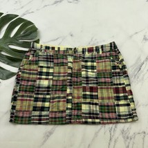 Old Navy Womens Vintage Y2k Patchwork Plaid Mini Skirt Size 12 Yellow Green - £20.50 GBP
