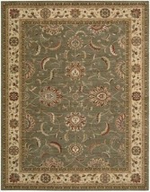 Nourison 67253 Living Treasures Area Rug Collection Green 5 ft 6 in. x 8 ft 3 in - £541.68 GBP