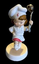 Vintage Campbells Soup Kid Figurine 2003 Girl w Soup Ladle 4.5” Bisque P... - £10.41 GBP