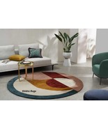 Gift For Handmade Rug Round Floor Rug Shape Modern 100% Wool Tufted Carp... - $38,350.00