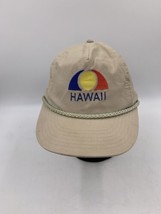 Vintage Hawaii Snap Back Rope Accent Khaki Color One Size Fits Most - £9.08 GBP