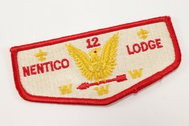 Vintage Nentico Lodge 12 OA Order Arrow WWW Boy Scouts America Flap Patch - $10.52