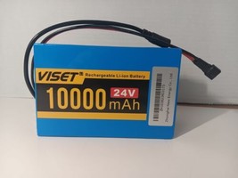 24V 10000mAH Battery VISET e-bike battery lithium-ion battery with charger - £69.40 GBP