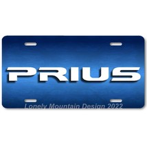 Toyota Prius Inspired Art White on Blue FLAT Aluminum Novelty License Tag Plate - £14.25 GBP
