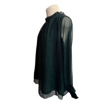 New Light Sheer Layered Green Long Sleeve Blouse Size XL - $27.72