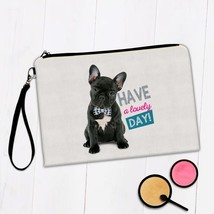 French Bulldog Tie : Gift Makeup Bag Funny Puppy Pet Dog Animal Positive Message - £9.55 GBP+