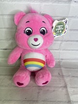 Cheer Bear Care Bears Plush Stuffed Animal Pink Basic Fun Toy - $24.75