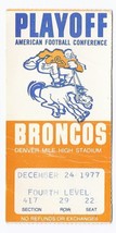 1977 AFC Divisional Playoff Game Steelers @ Broncos MILE High Stadium - £64.00 GBP
