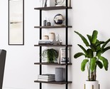 Featuring An Open Wall-Mount Ladder Bookshelf And An Industrial Metal Fr... - $148.99
